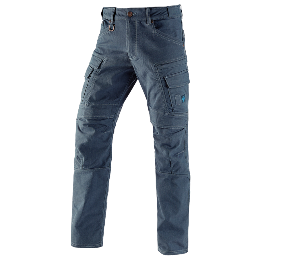 Work Trousers: Worker cargo trousers e.s.vintage + arcticblue