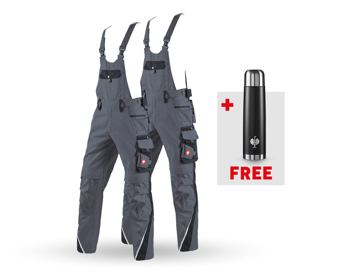 Clothing sets: SET: 2x Bib & brace e.s.motion + grey/black