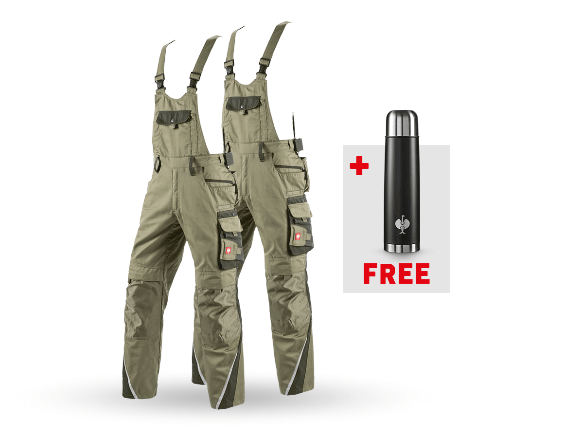 Clothing sets: SET: 2x Bib & brace e.s.motion + reed/moss