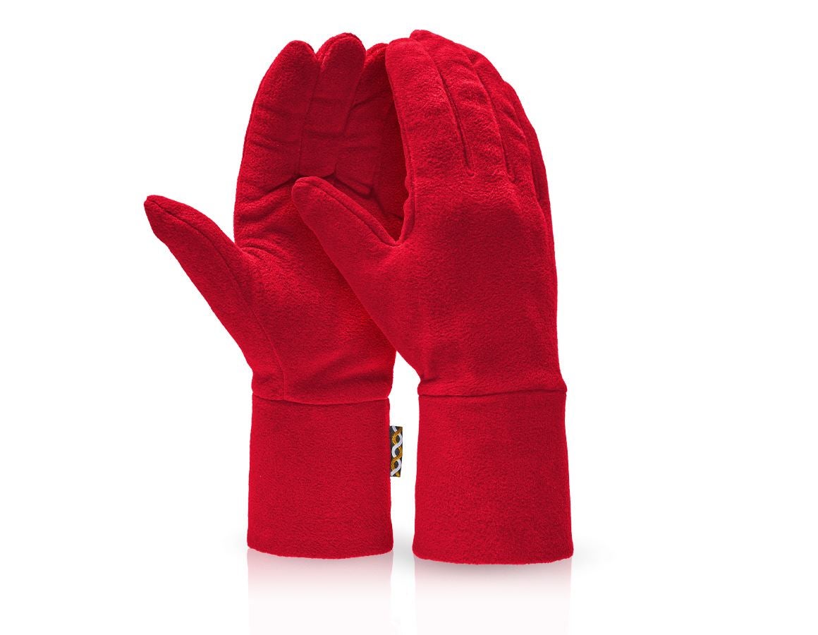 Accessories: e.s. FIBERTWIN® microfleece gloves + fiery red