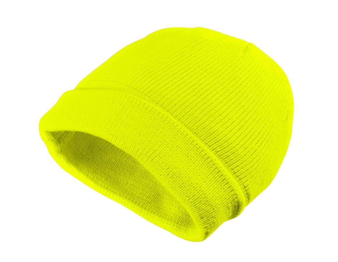 Accessories: Winter knitted cap Neon + yellow