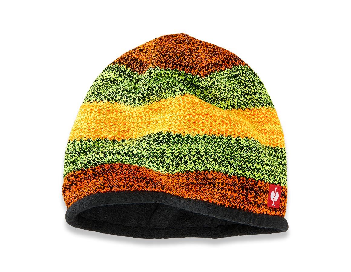 Accessories: Knitted hat e.s.motion 2020 + black/high-vis yellow/high-vis orange