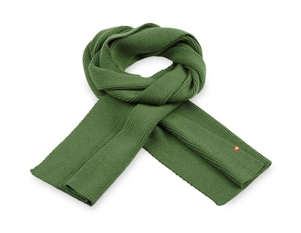 Accessories: e.s. Knitted scarf + nordicgreen