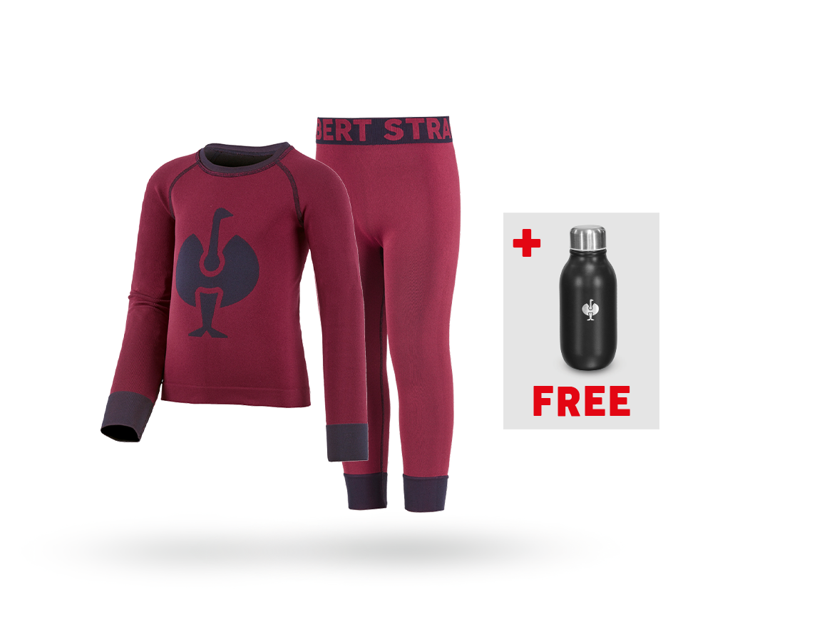 Clothing: SET: e.s. long-pants+longsleeve seaml.-warm, child + berry