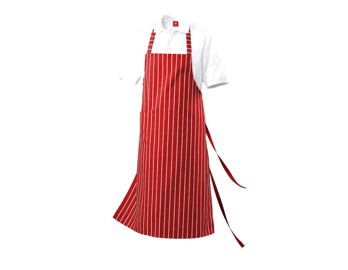 Aprons: Bib Apron Turin + red/white