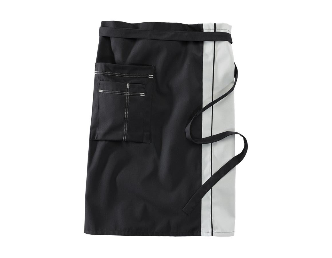 Aprons: Mid-Length Apron + silvergrey/black