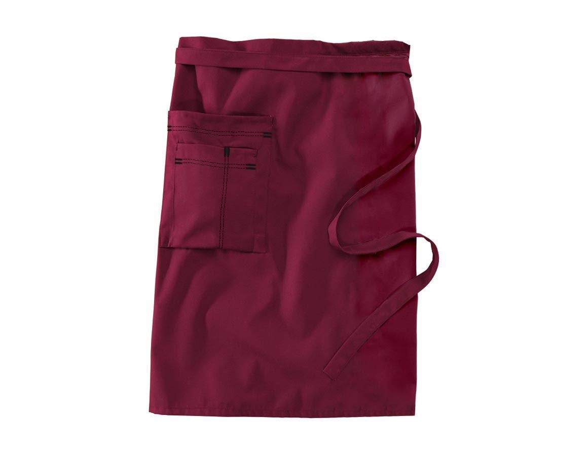 Aprons: Mid-Length Apron + bordeaux/black