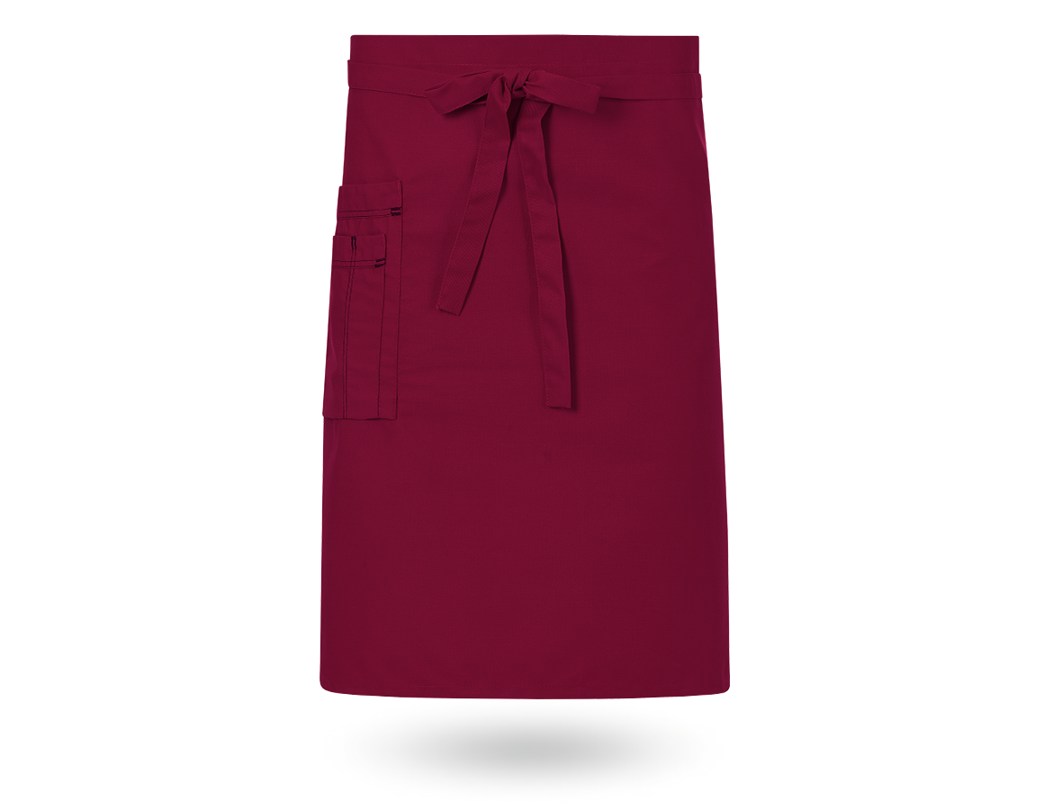 Aprons: Mid-Length Apron + bordeaux/black