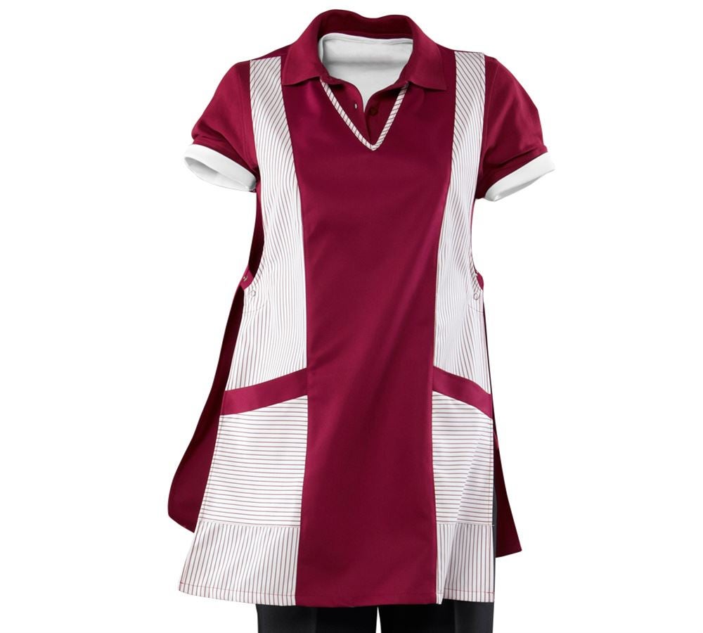 Aprons: Tabard Lydia + bordeaux/white