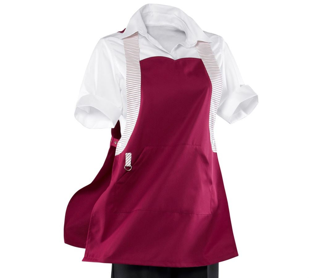 Aprons: Tabard Jutta + bordeaux/white