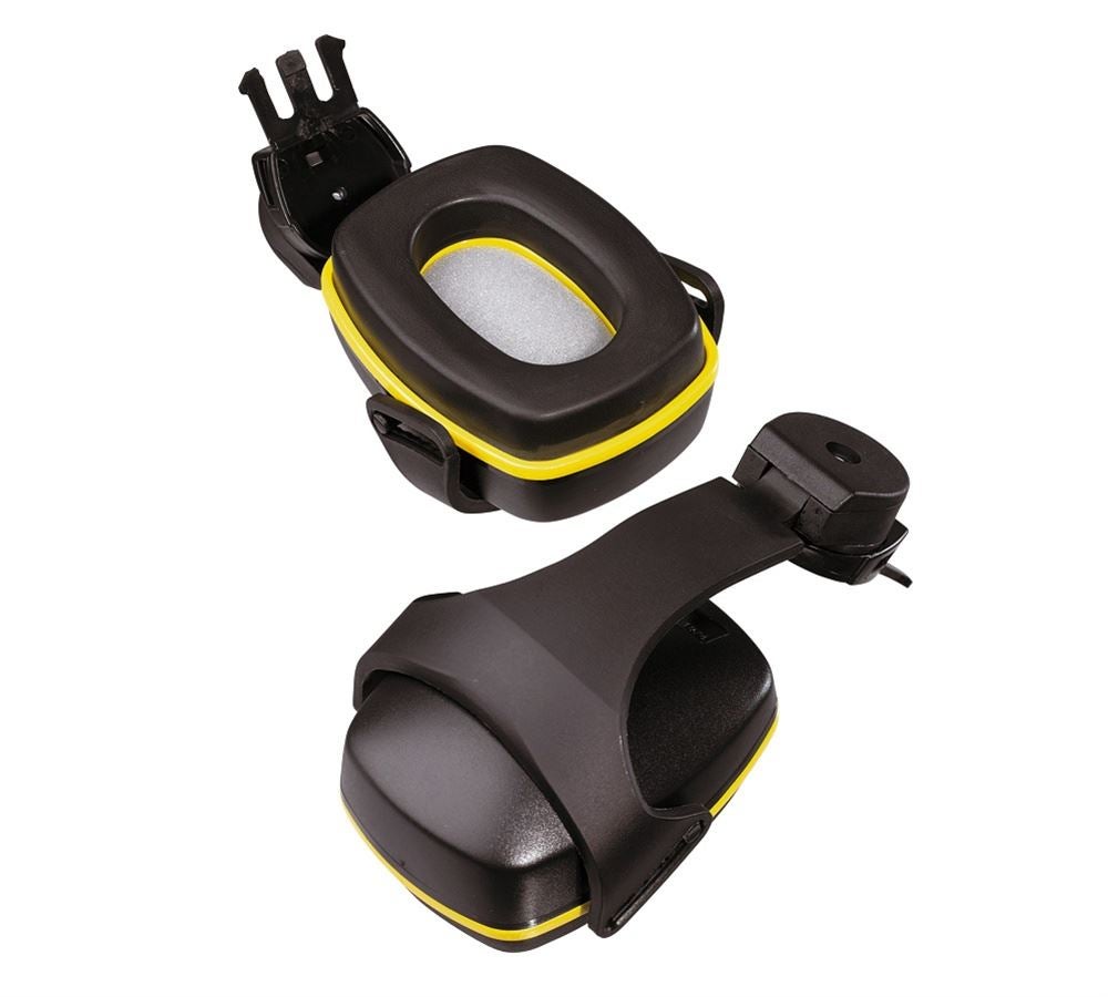 Accessories: Spare hearing protectors + black/yellow