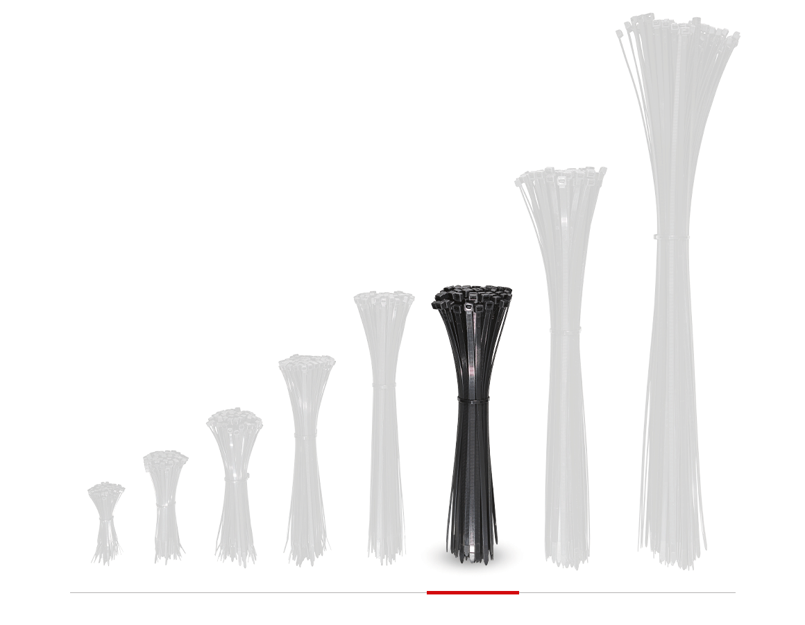 Cable ties | Ropes | Cords: Cable ties for indoors and outdoors + black