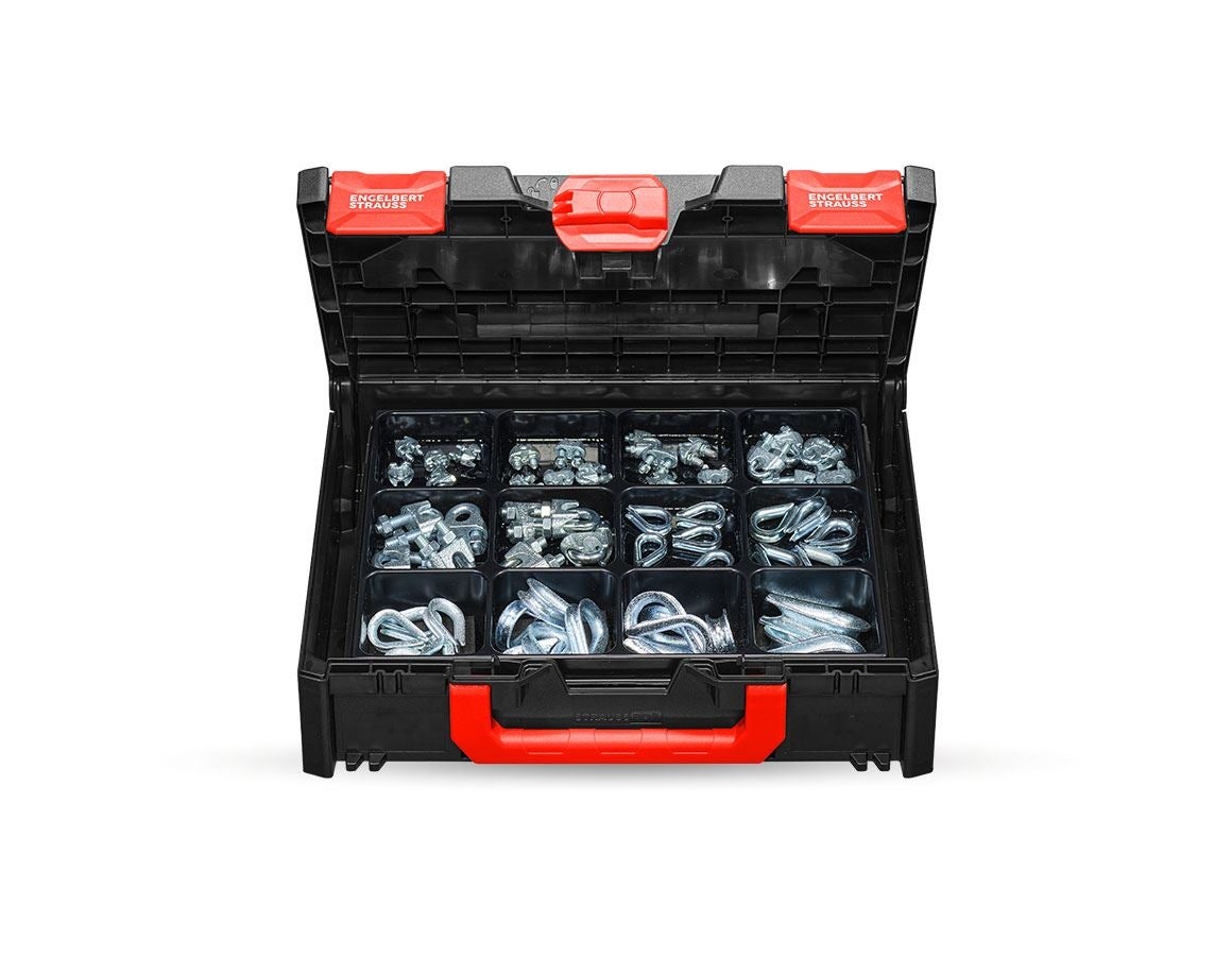 Assorted small parts: Wire rope clamp/thimble assortment STRAUSSbox midi