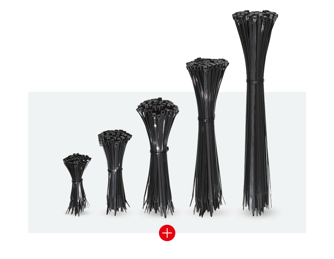 Offers of the month: Cable tie set, 500 items, black