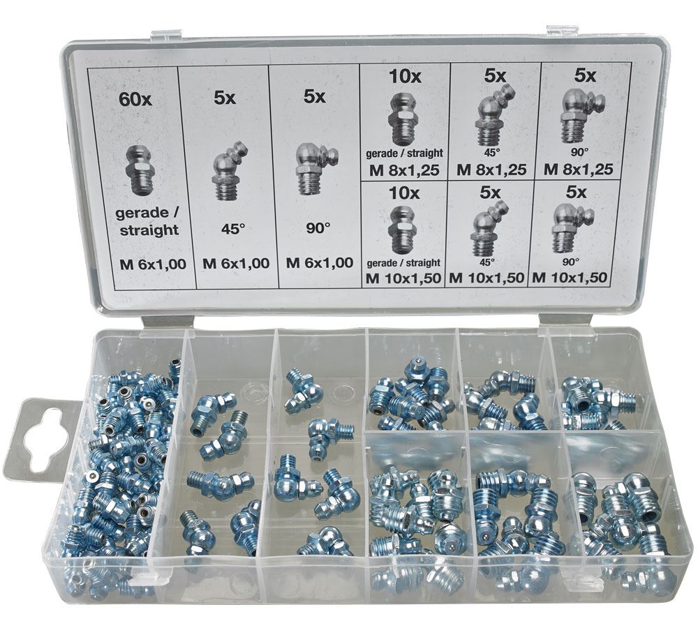 Assorted small parts: Grease nipple Assortment, 110 units