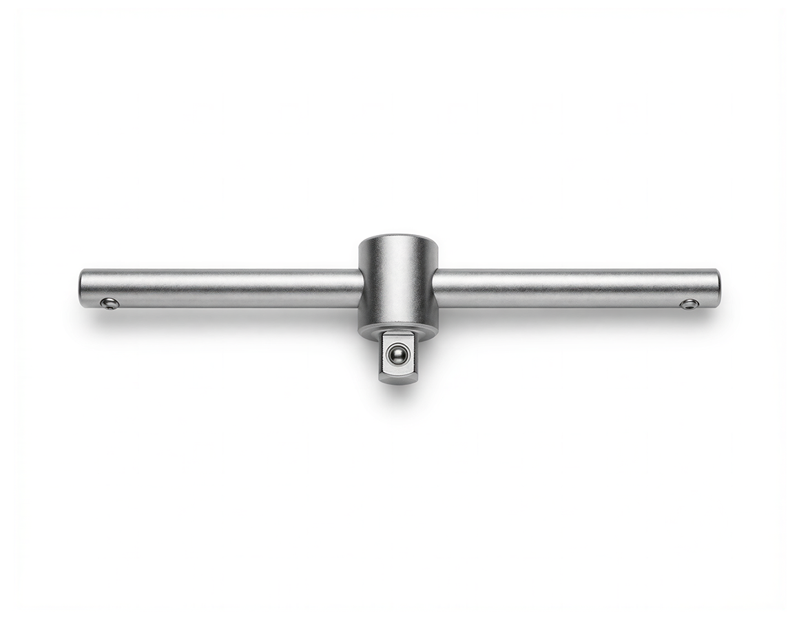 Socket wrench: e.s. Sliding handle 1/4