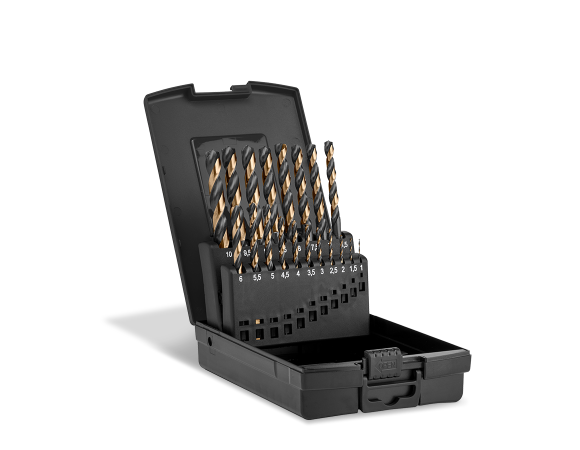 Drills: e.s. HSS-G metal spiral drill set turbo