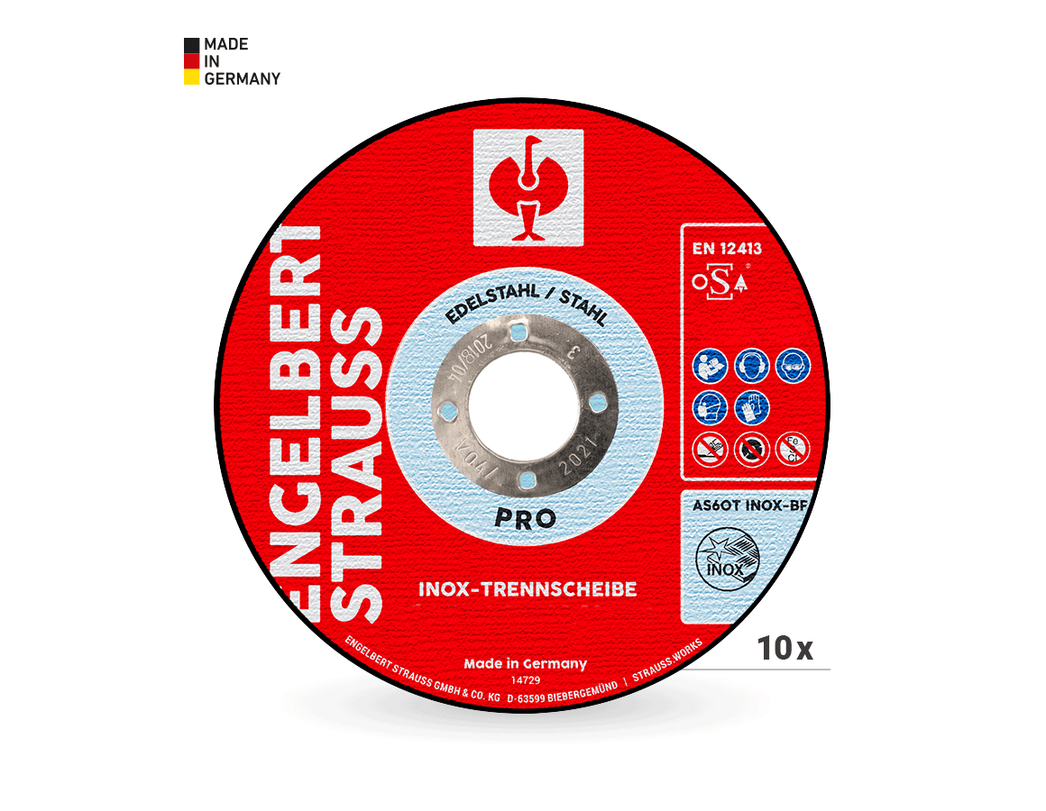 Cutting discs: e.s. Inox cutting disc pro, pack of 10
