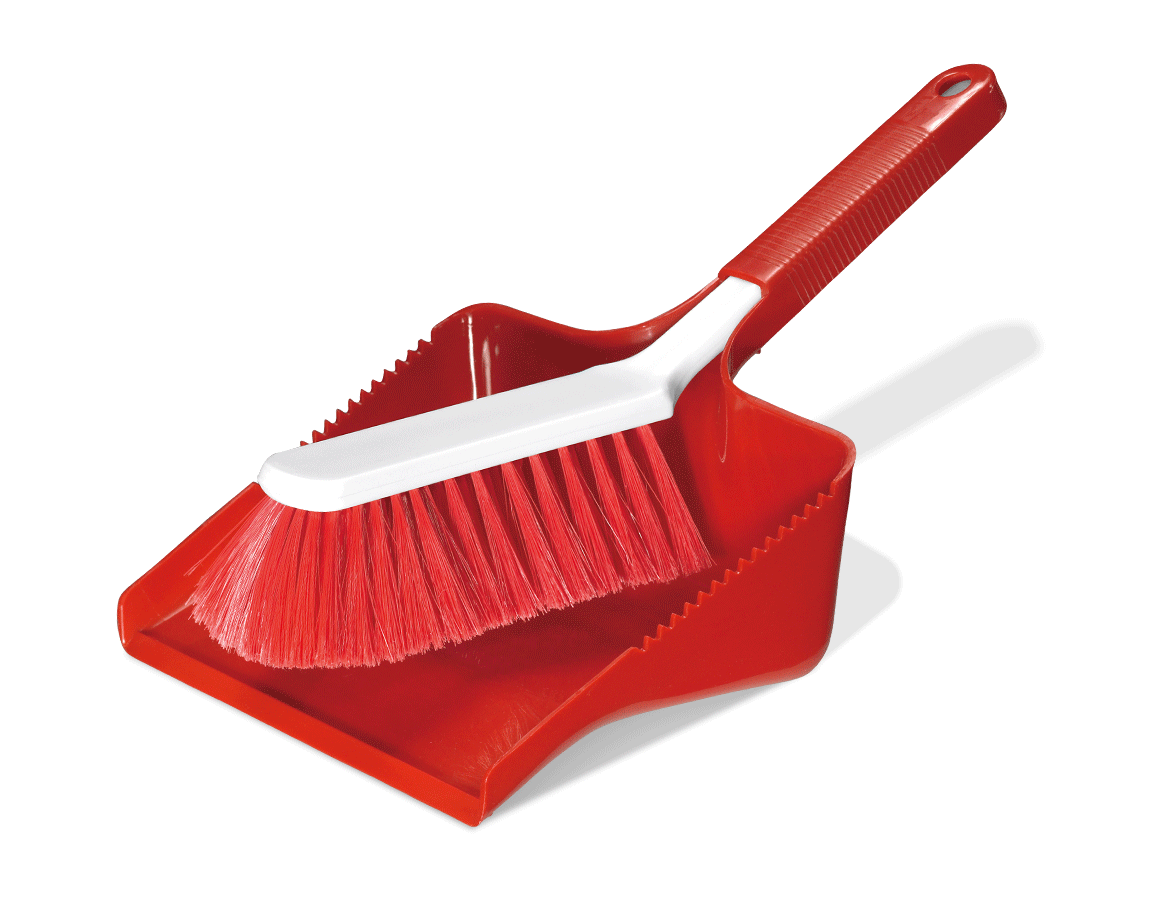 Brooms | Brushes | Scrubbers: Pan and Brush Set + red