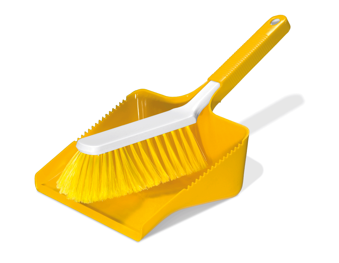 Brooms | Brushes | Scrubbers: Pan and Brush Set + yellow