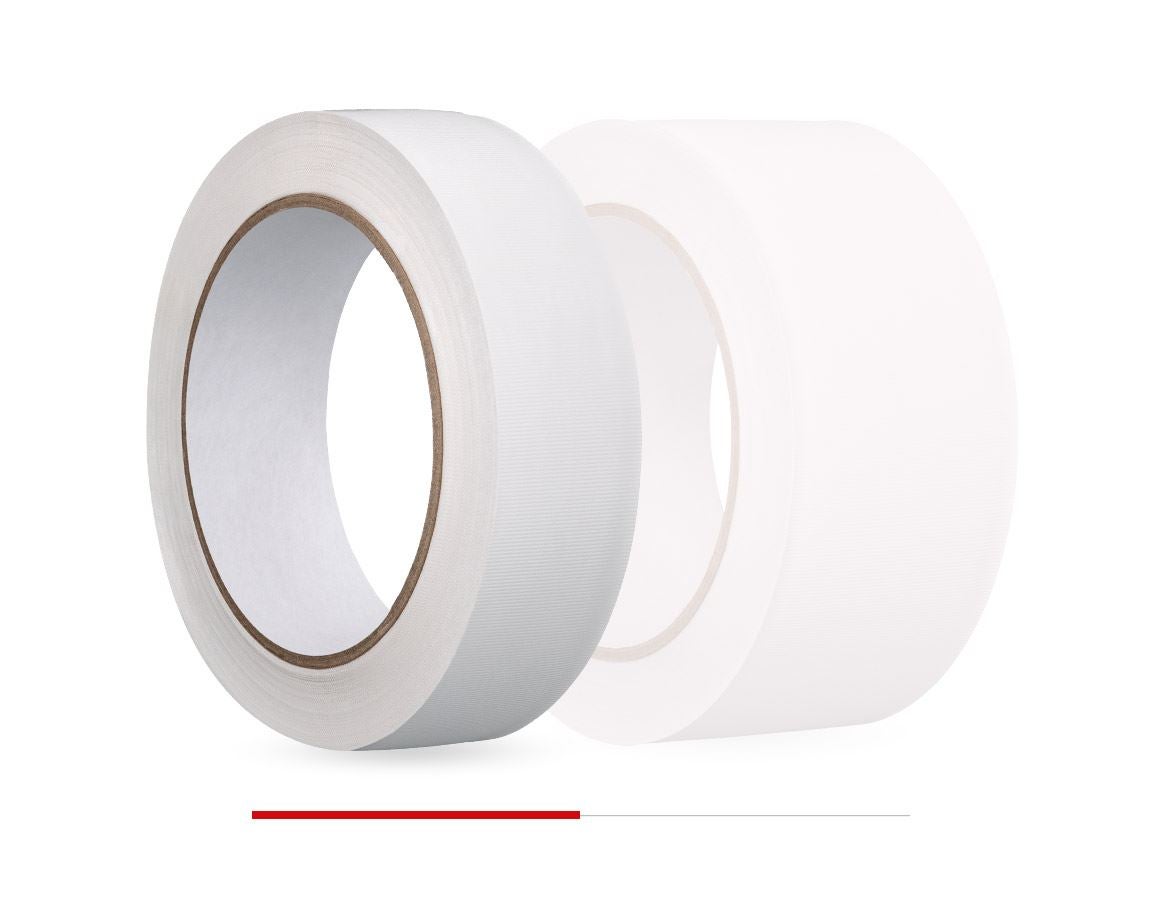 Plastic bands | crepe bands: Plastic adhesive tape, yellow and white + white