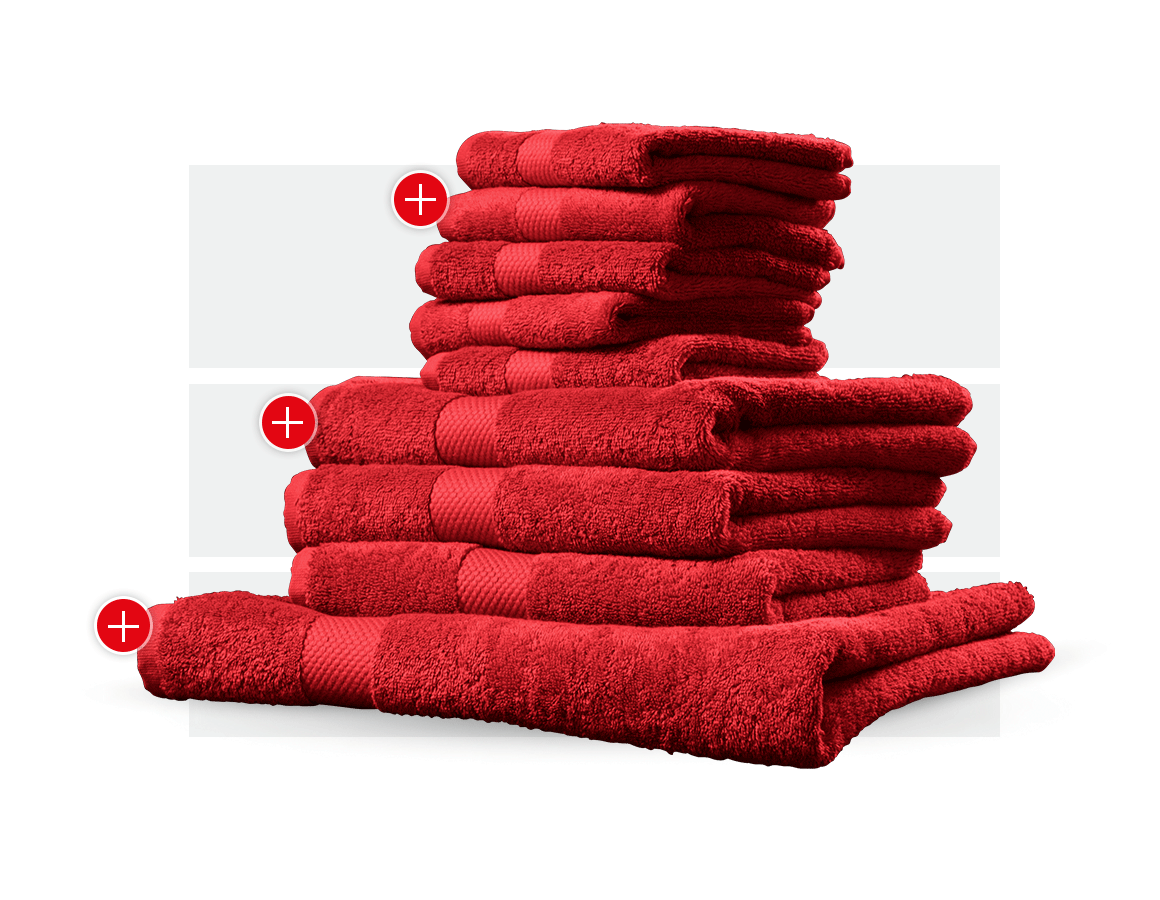 Tools & Equipment: Towel premium gift set + red