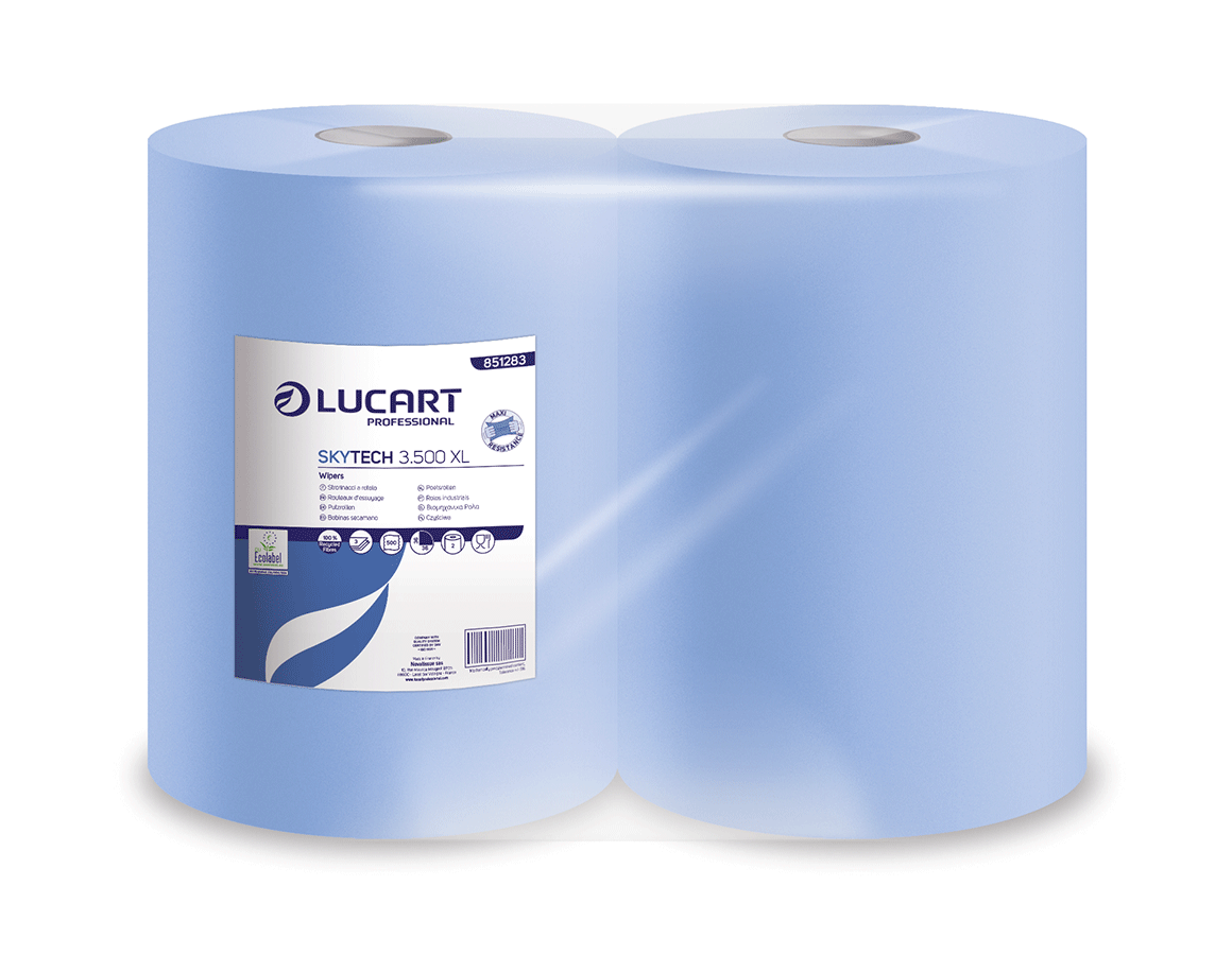 Cloths: Cleaning paper roll “Blue 3”, 2x 500 sheets