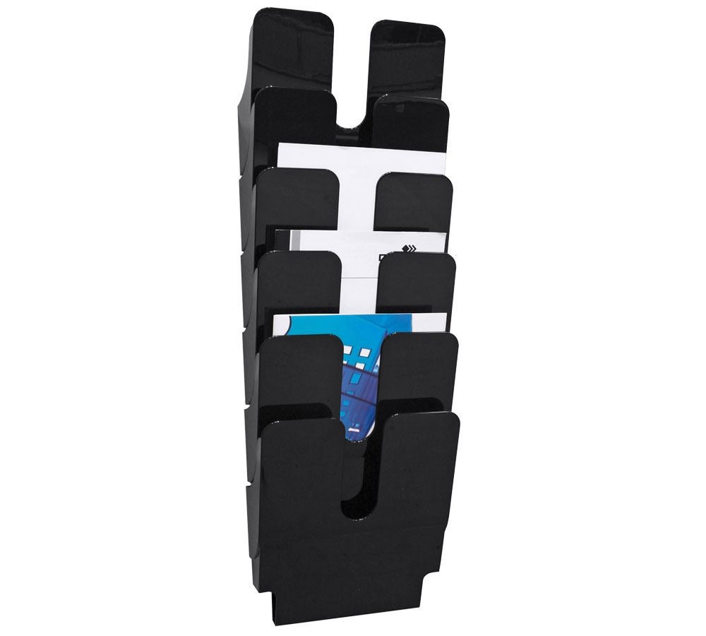 Filing systems: DURABLE wall-mounted brochure holder + black