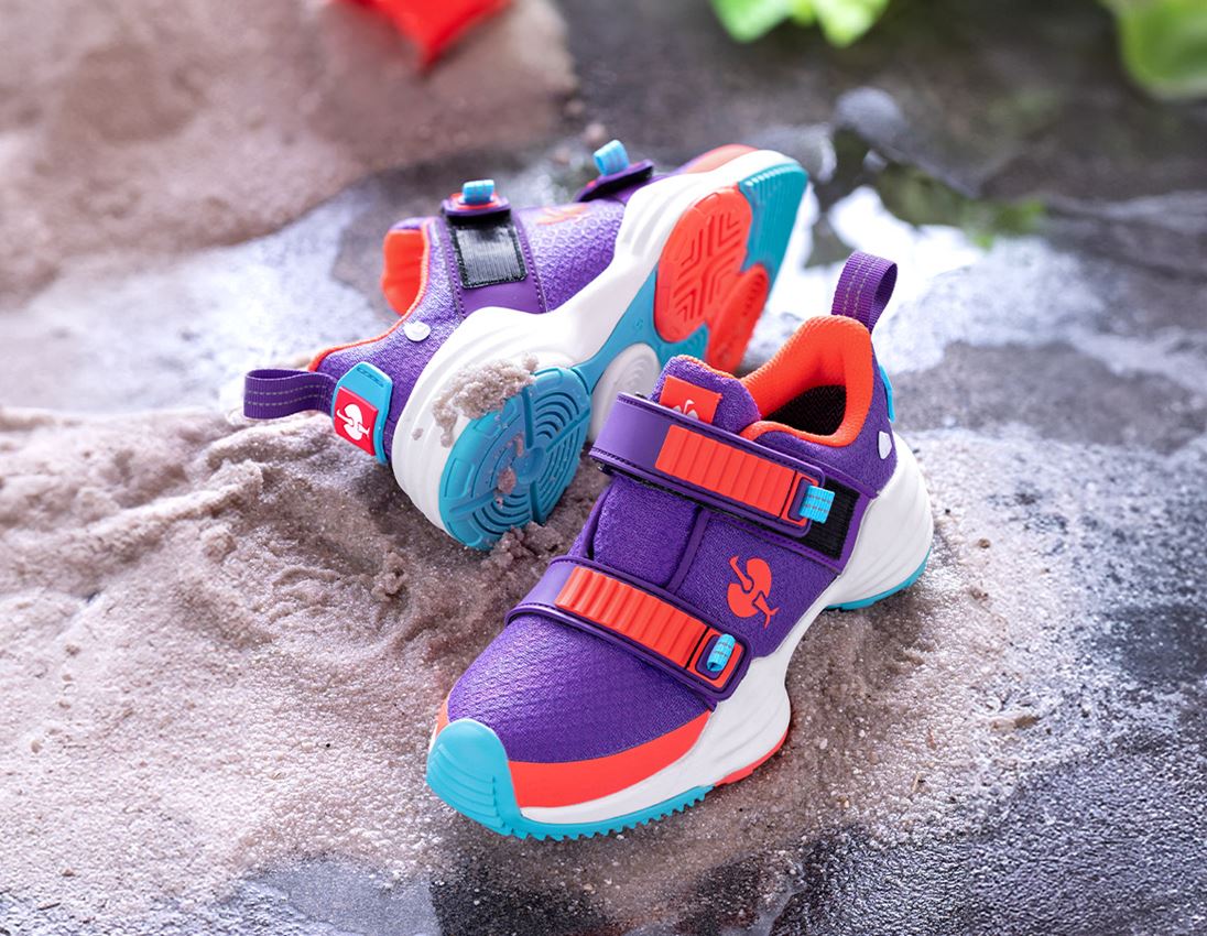 Kids Shoes: Allround shoes e.s. Waza low, children's + grape/lightcyan/high-vis red