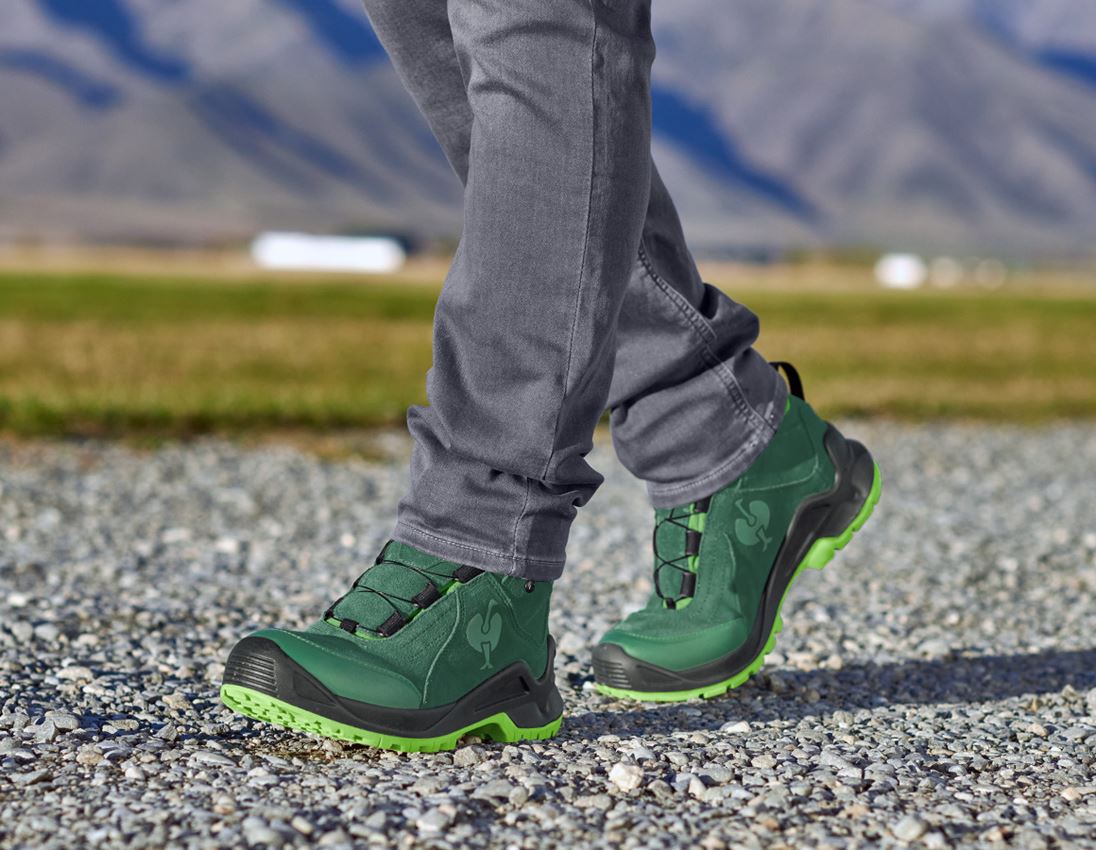 O2: O2 Work shoes e.s. Apate II mid + green/seagreen 1