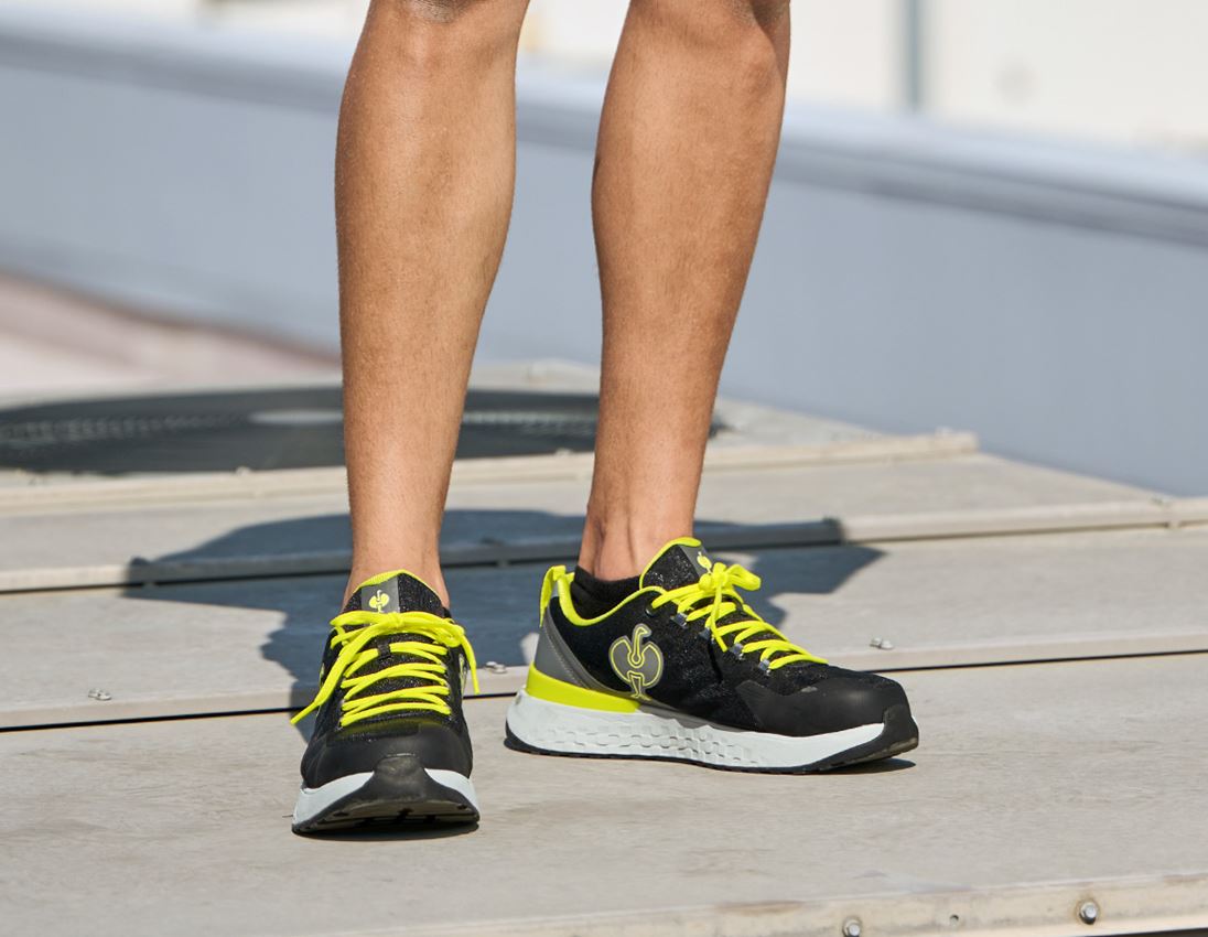 SB: SB Safety shoes e.s. Comoe low + black/acid yellow 1