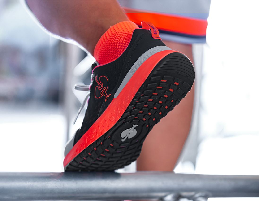 SB: SB Safety shoes e.s. Comoe low + black/high-vis red 3