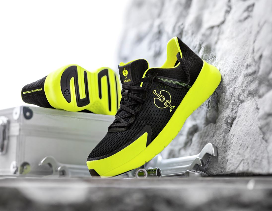 Medical | Healthcare: SB Safety shoes e.s. Tarent low + black/high-vis yellow