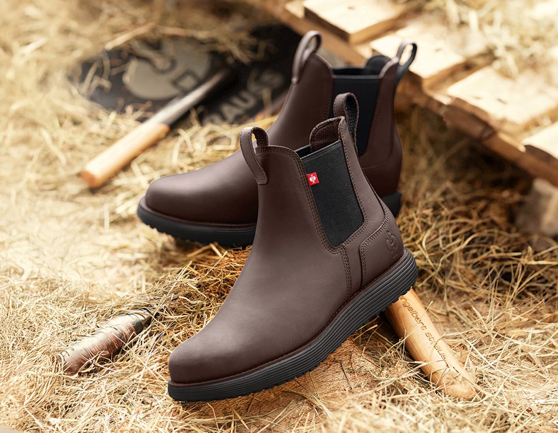 O1: O1 Work boots e.s. Amarillo mid + marshbrown