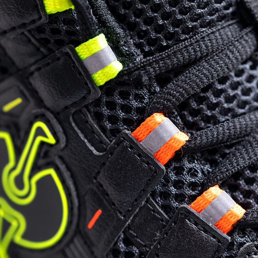 O1: O1 Work shoes e.s. Lewistown low + black/high-vis orange/high-vis yellow 2