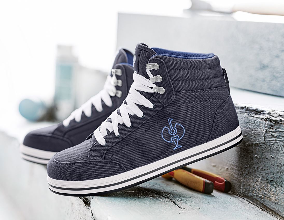 Safety Trainers: S1P Safety boots e.s. Tolosa II mid + pacific/cobalt