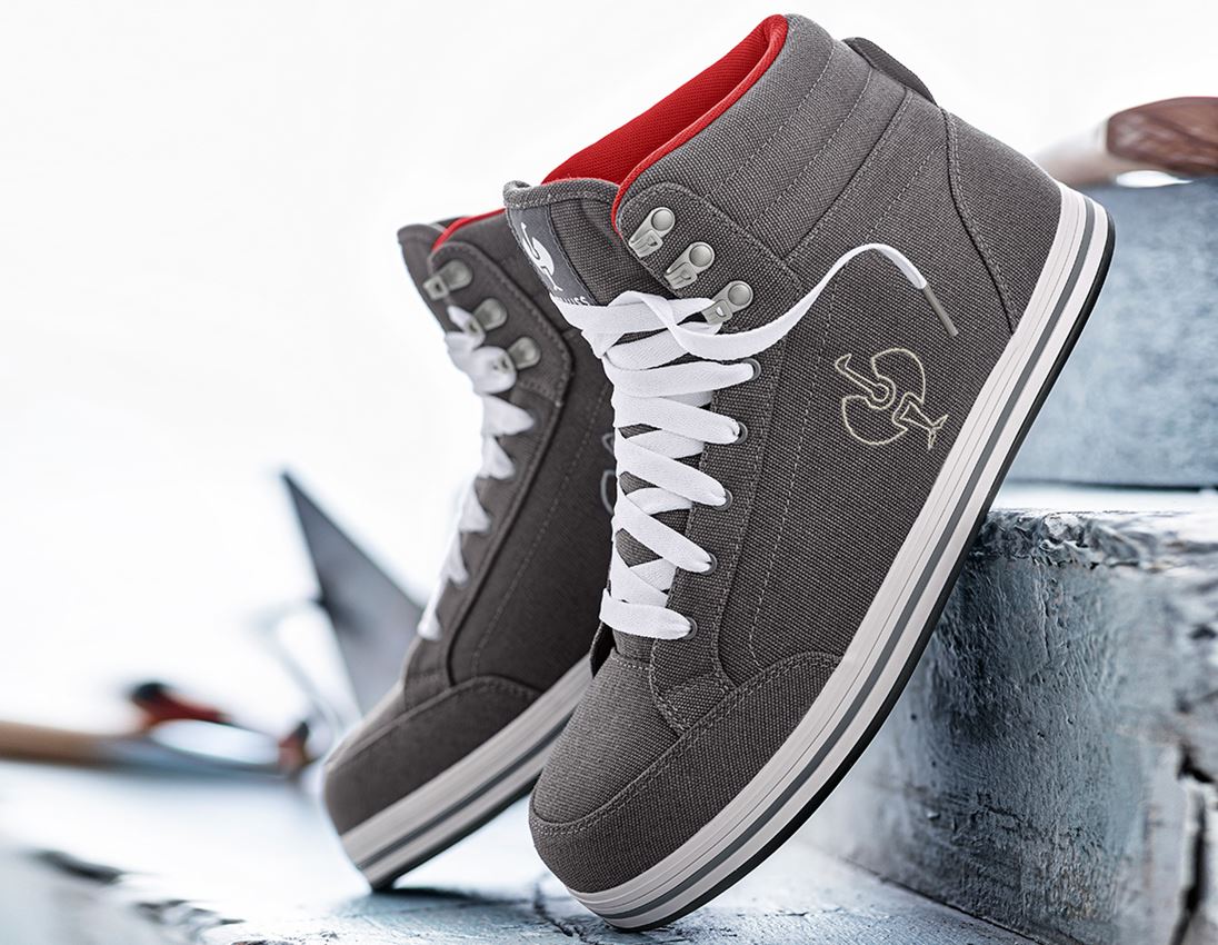 Safety Trainers: S1P Safety boots e.s. Tolosa II mid + cement/stone