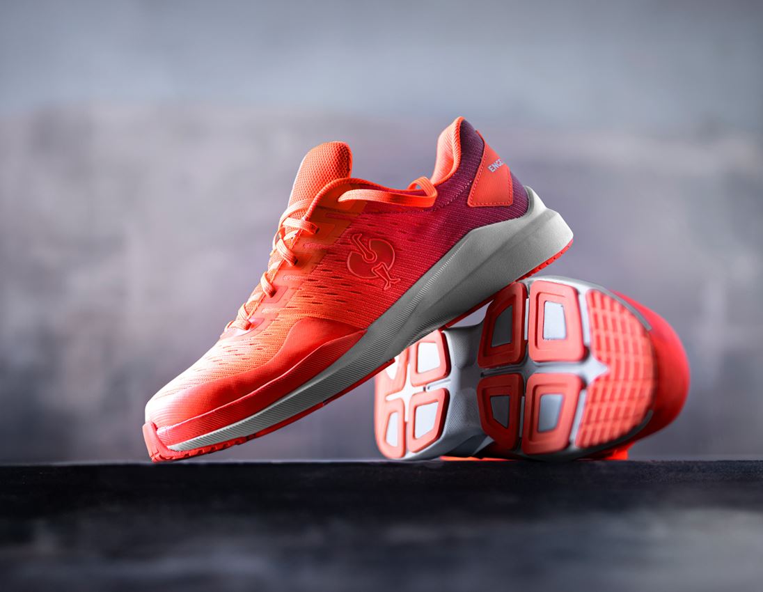 S1: S1 Safety shoes e.s. Padua low + platinum/high-vis red 1