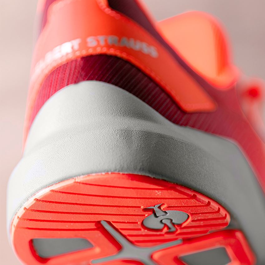 S1: S1 Safety shoes e.s. Padua low + platinum/high-vis red 2