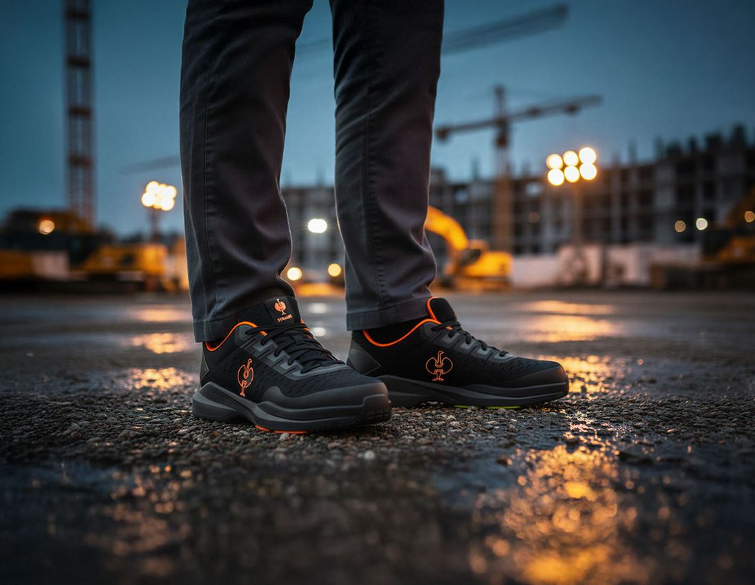 Safety Shoes: S1 Safety shoes e.s. Padua low + black/high-vis orange 2