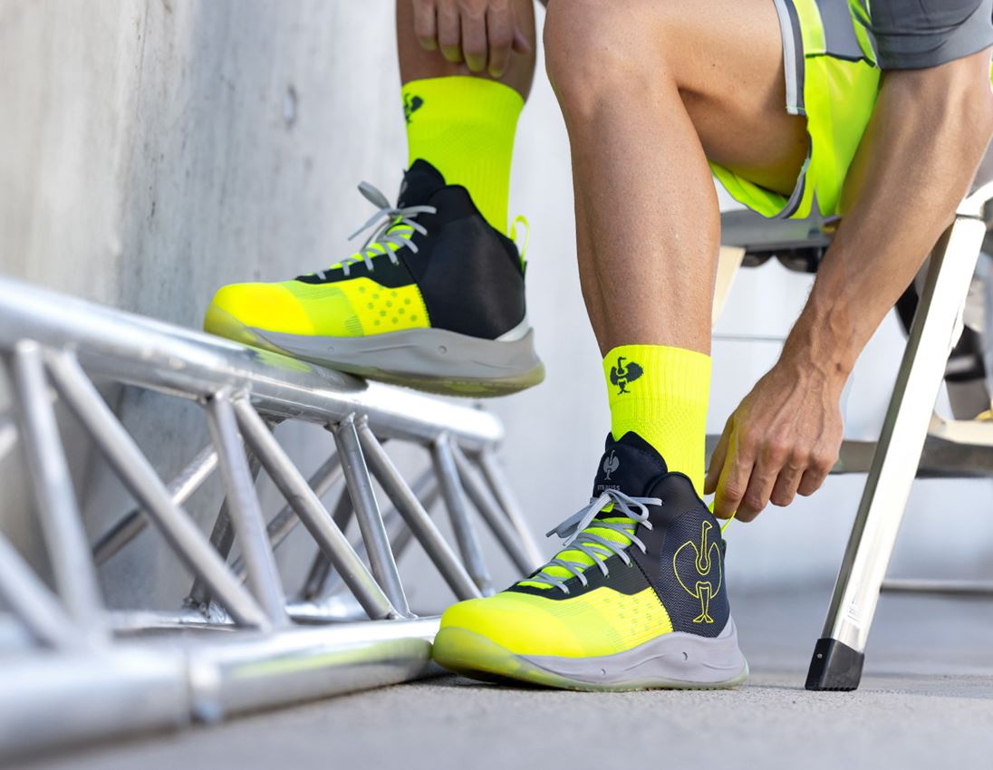 S1P: S1PS Safety shoes e.s. Marseille mid + high-vis yellow/grey 1