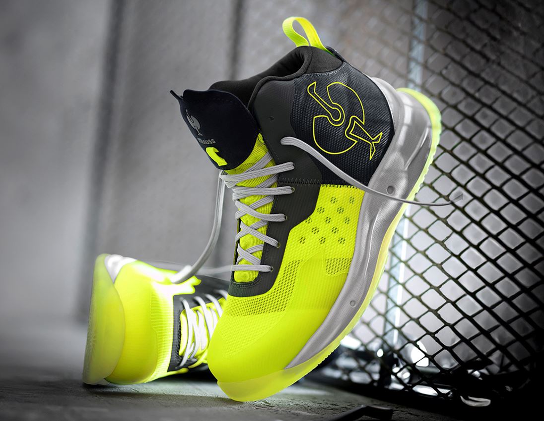 S1P: S1PS Safety shoes e.s. Marseille mid + high-vis yellow/grey