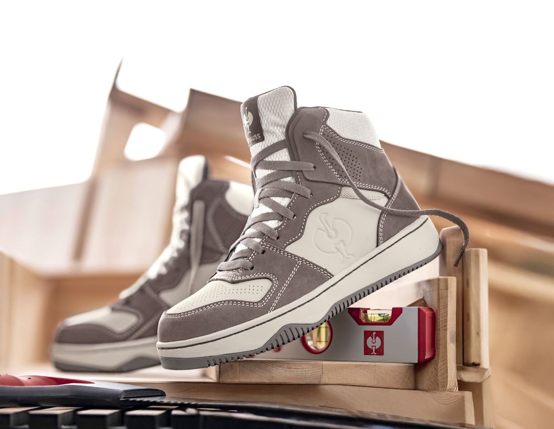 S1P: S1P Safety boots e.s. Eindhoven mid + stonegrey/cream