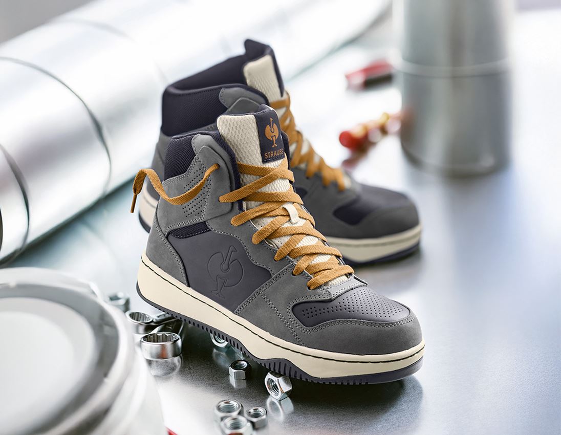 S1P: S1P Safety boots e.s. Eindhoven mid + carbongrey/neroblue