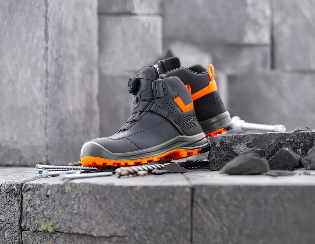 S3: S3 Safety boots e.s. Sawato mid + anthracite/high-vis orange