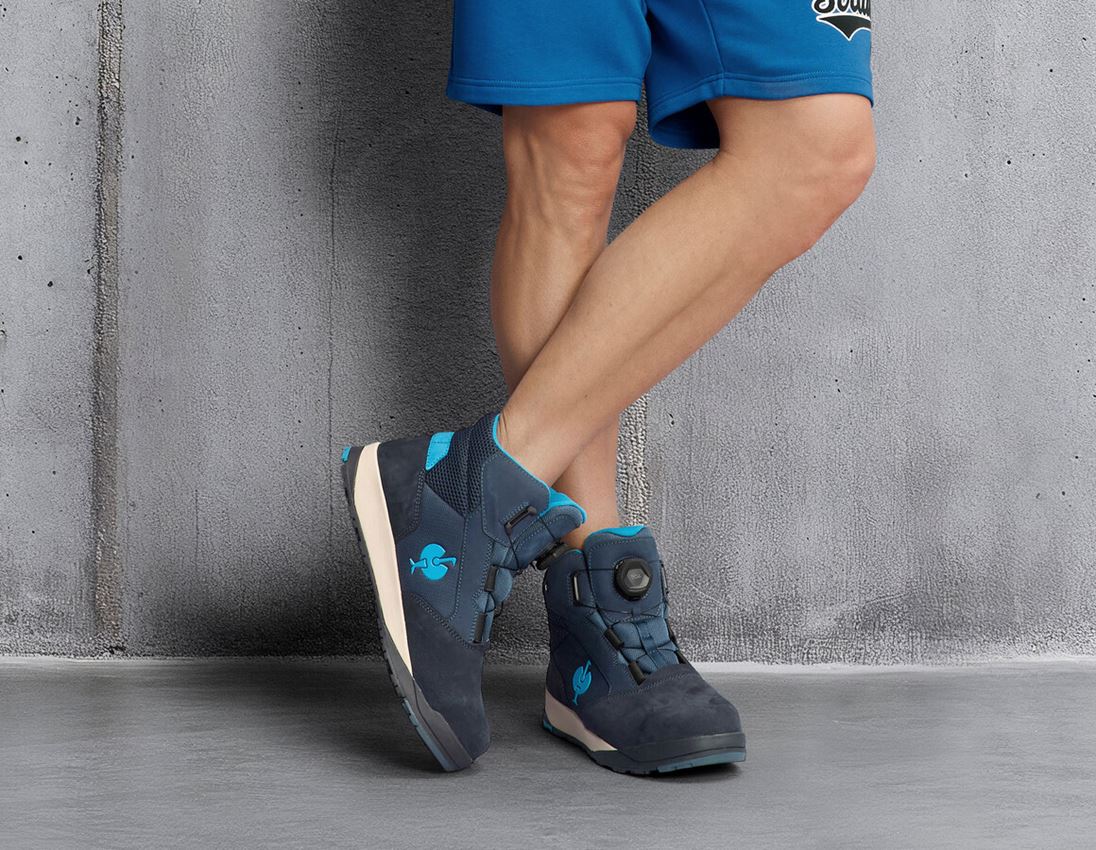 Safety Shoes: S7 Safety boots e.s. Murcia mid + navy/gentianblue 2