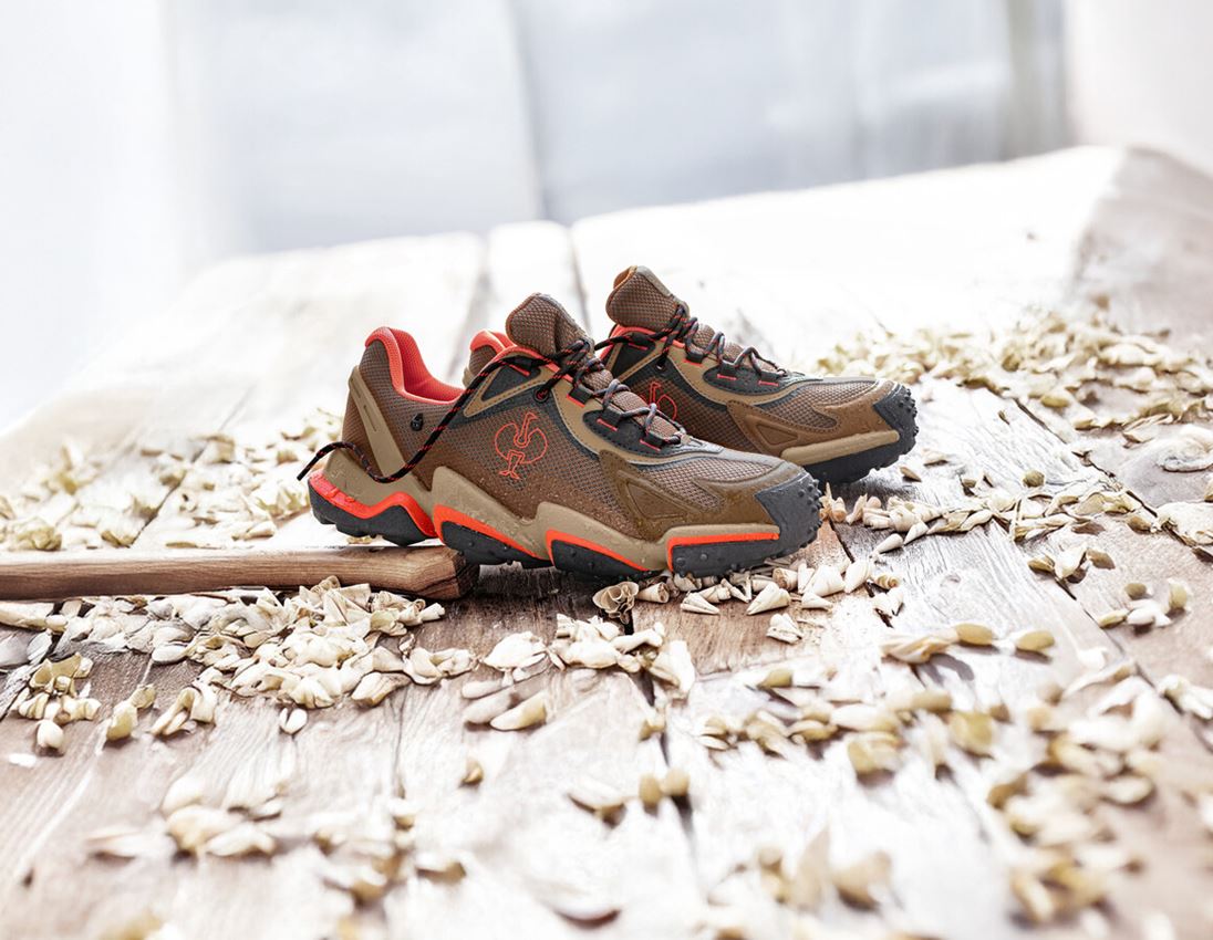 Safety Shoes: S7S Safety shoes e.s. Peoria low + desertbrown/solarred 1