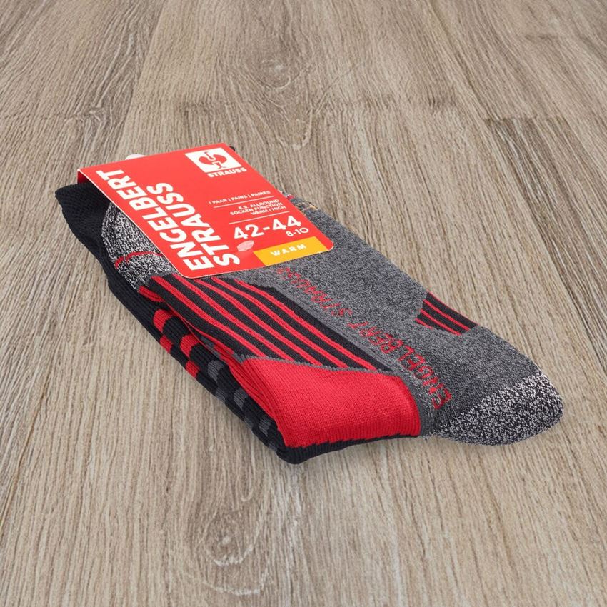Socks: e.s. Allround socks function warm/high + black/aluminium/fiery red 2