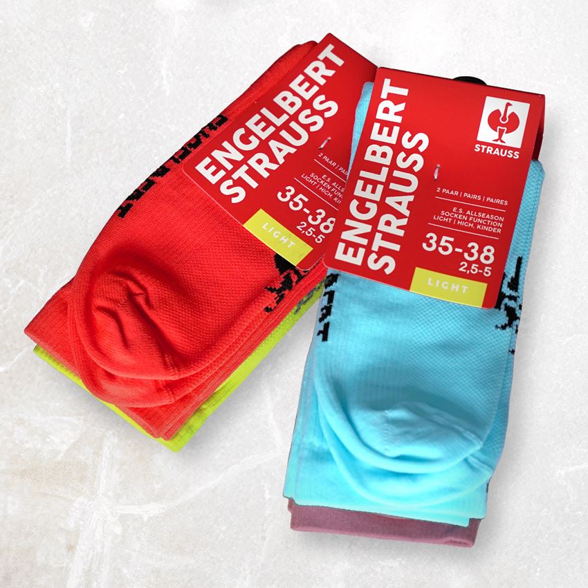 Accessories: e.s. All-season socks function light/high, child. + high-vis red+high-vis yellow 2