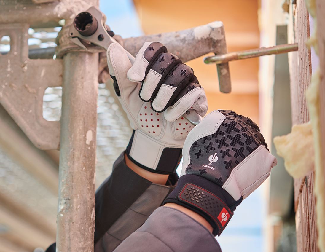 Leather: e.s. Leather assembly gloves ergoplus